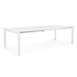 Table Extensible Aluminium Blanc pour Terrasse Cette table