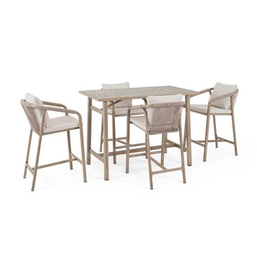 Table Bar Aluminium Peint pour Terrasse