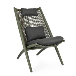 Le fauteuil lounge Aloha vert est un objet de design