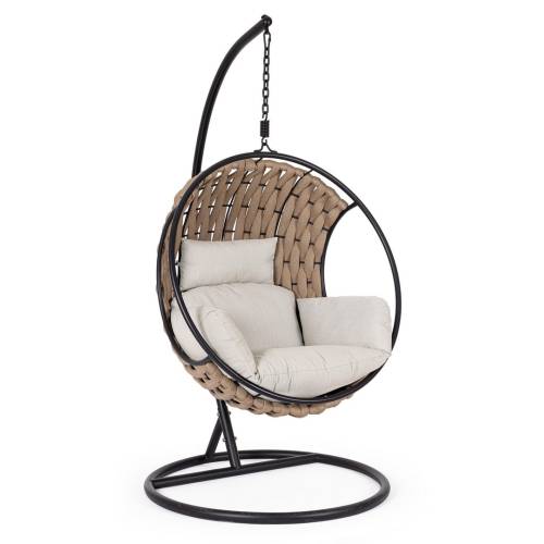 Fauteuil suspendu en acier traité pour terrasse.