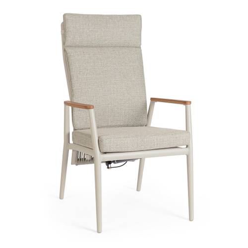 FAUTEUIL RECL EN ALUMINIUM POUR JARDIN