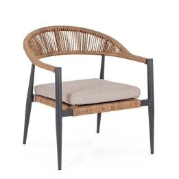 Fauteuil Aluminium Extérieur | Signature Japandi Ce fauteuil de