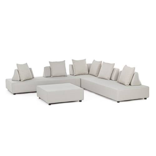 Canapé d'angle Tissu d'extérieur pour Terrasse