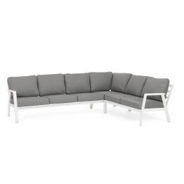 Ce set de salon en aluminium peint à poudre, conçu pour un usage