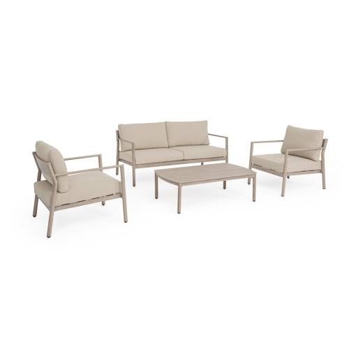 Terrasse Extérieure en Aluminium Peint en Polyester Effet Bois