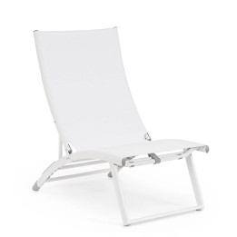 FAUTEUIL LOUNGE INCLINABLE EN ALUMINIUM PEINT POUR TERRASSE