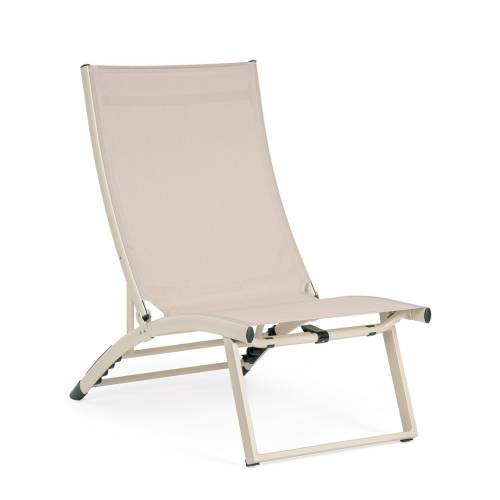 FAUTEUIL LOUNGE EN ALUMINIUM PEINT À POUDRE POUR BAINS DE SOLEIL