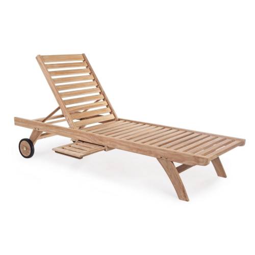 Bain de soleil en bois de teck pour jardin