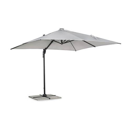 PARASOL DÉPORTÉ INES 3X3 ANTHR-GR CL.LED
