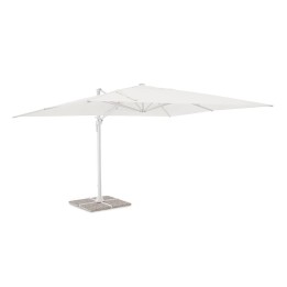 Parasol Deporté Blanc Modern Ce parasol contemporain est un