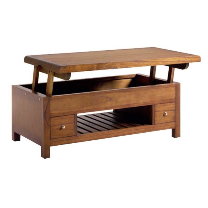 Table Basse Bois de Mindi Relevable pour Salon Cette table basse bo...