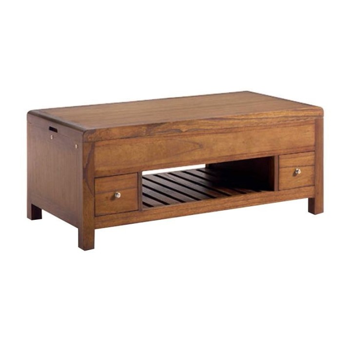 Table Basse Bois de Mindi Relevable pour Salon Cette table basse bo...