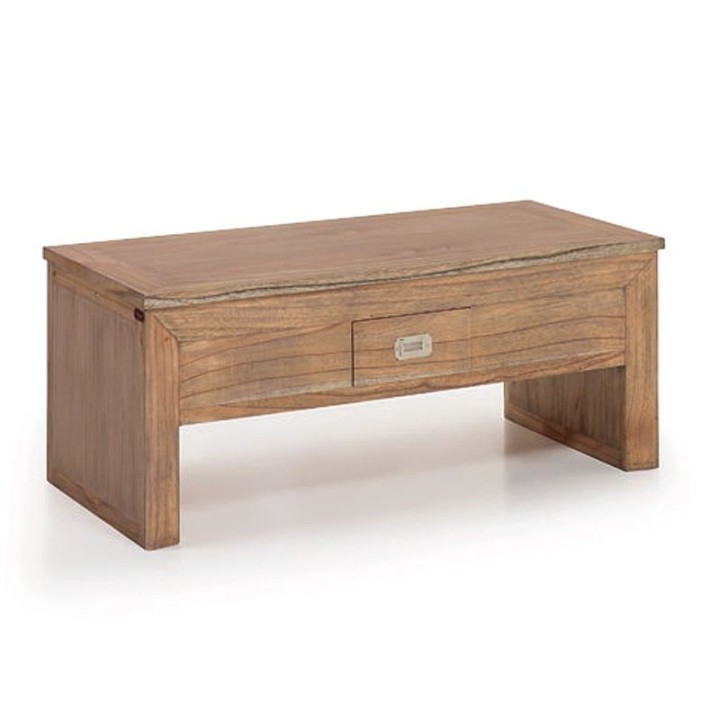 Table Basse Bois Massif Relevable pour Salon en Bois Modern et Cont...
