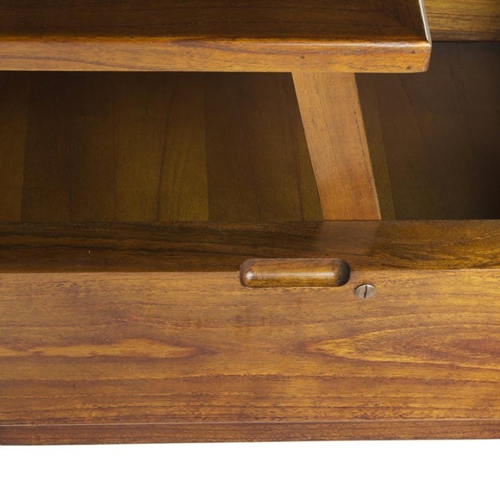 Table Basse Bois de Mindi Relevable pour Salon Contemporain