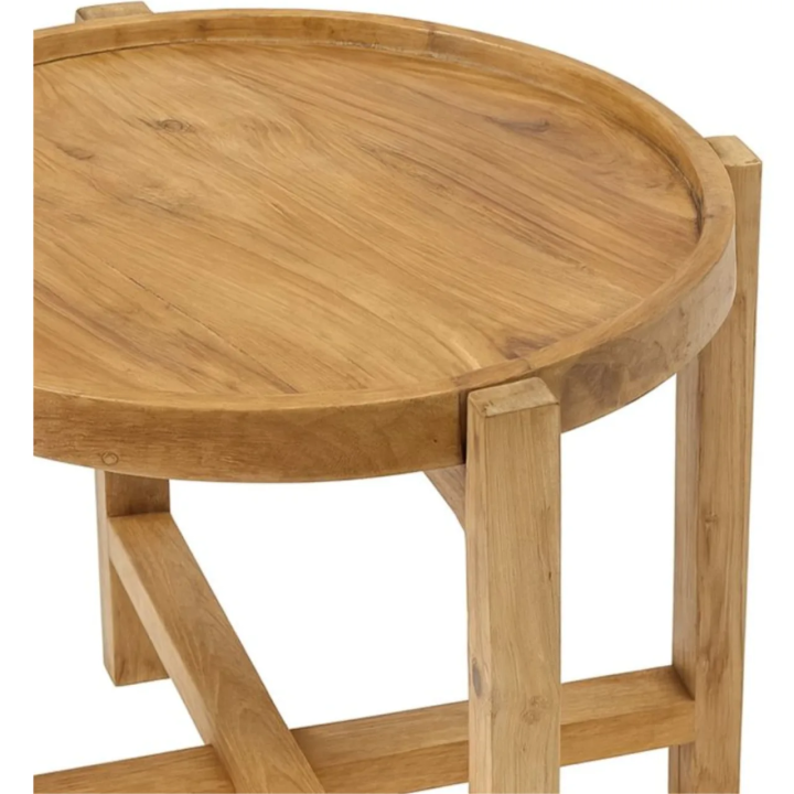 Table Basse en Teck Recyclé pour Salon Contemporain Cette table bas...