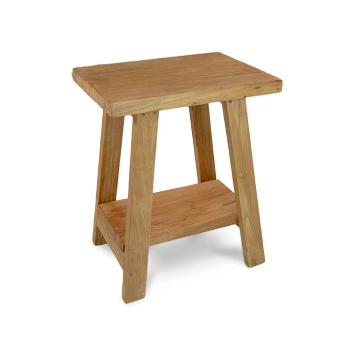 Table auxiliaires en bois Teck Recyclé pour un salon contemporain é...
