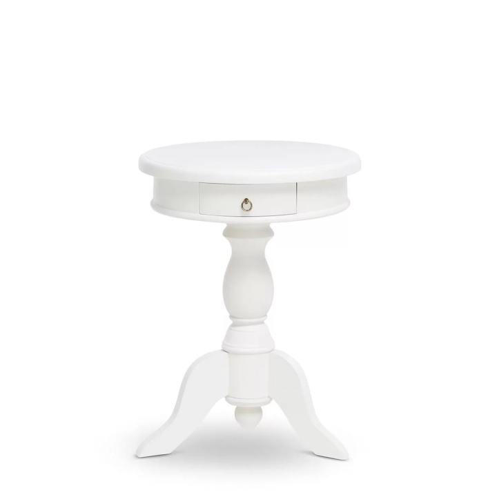 Table d'appoint ronde en acajou pour un salon contemporain, dotée d...