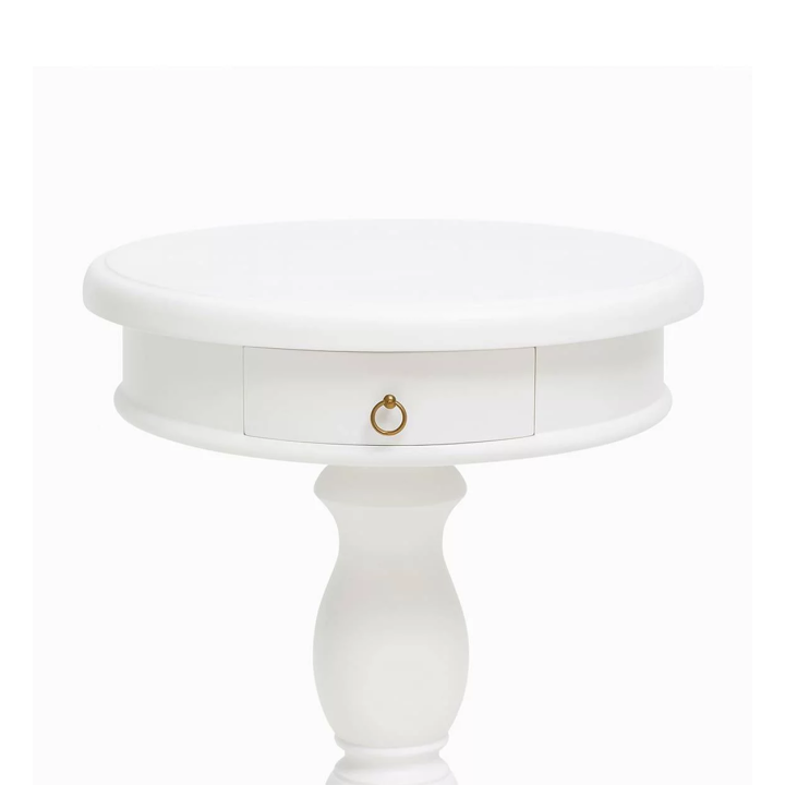 Table d'appoint ronde en acajou pour un salon contemporain, dotée d...