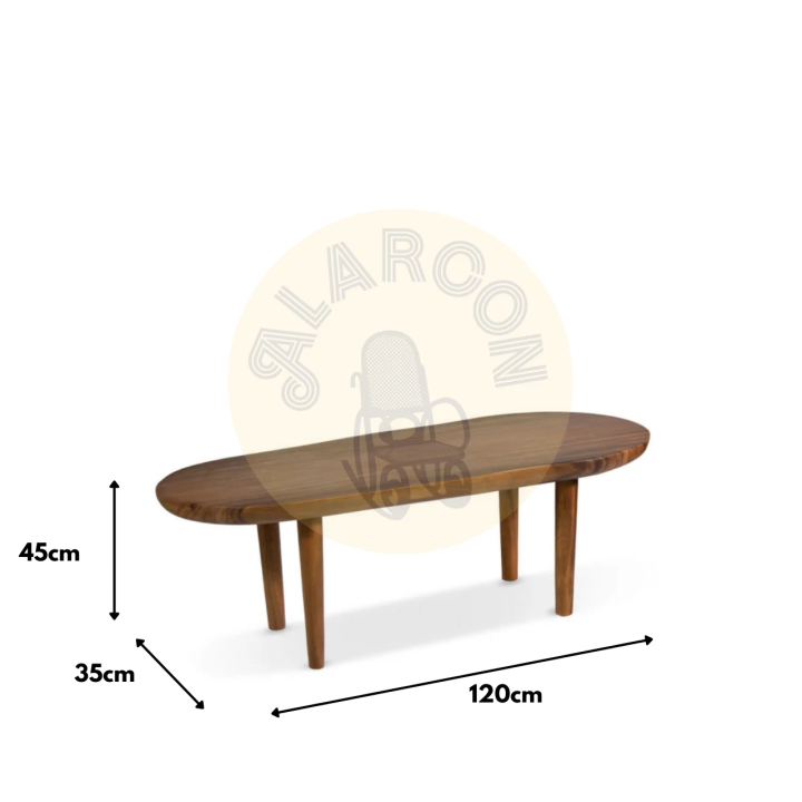 Table Basse Bois Suar Forme Irrégulière pour Salon Contemporain