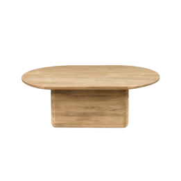 Table Basse Ovale en Bois Teck pour Salon Contemporain Cette table ...