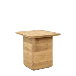 Table d'Appoint en Teck Carrées pour Salon Contemporain
