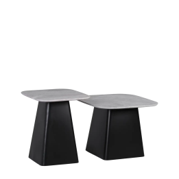 Table Basse Bois Marbre Noir pour Salon Contemporain