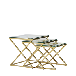Table Basse en Verre & Acier pour Salon Contemporain