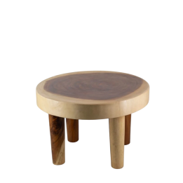 Table Basses en Bois de Suar Circulaire pour Salon Contemporain Cet...
