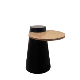 Table d'Appoint Bois de Mindi - Forme Organique : une pièce iconiqu...