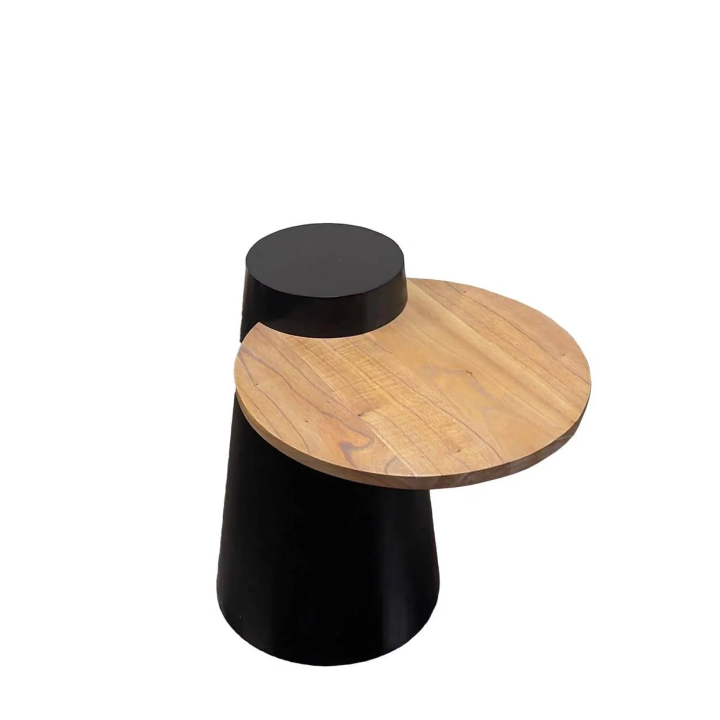 Table d'Appoint Bois de Mindi - Forme Organique : une pièce iconiqu...