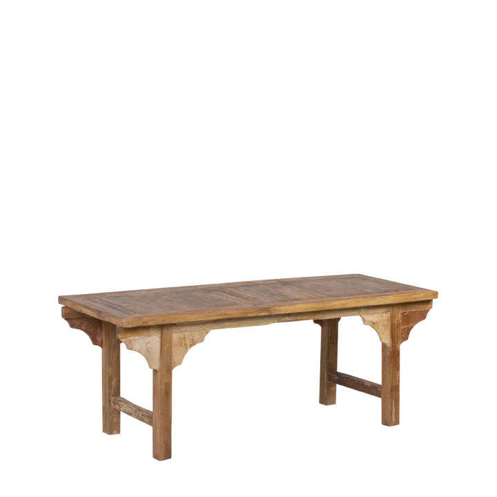 Table Basse en Bois Massif avec Pieds Élégants et Finition Naturelle.