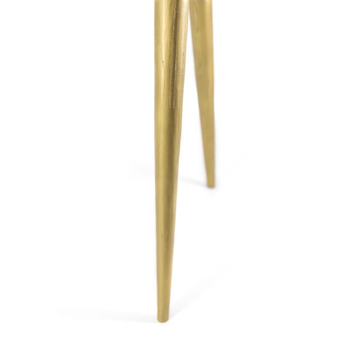 Table Racine Bois de Teck Dorée - Meuble en Bois Massif Contemporain
