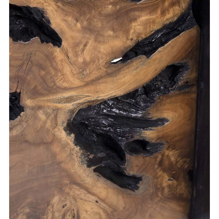 Table d'Appoint en Teck Naturel pour Salon Contemporain Cette table...