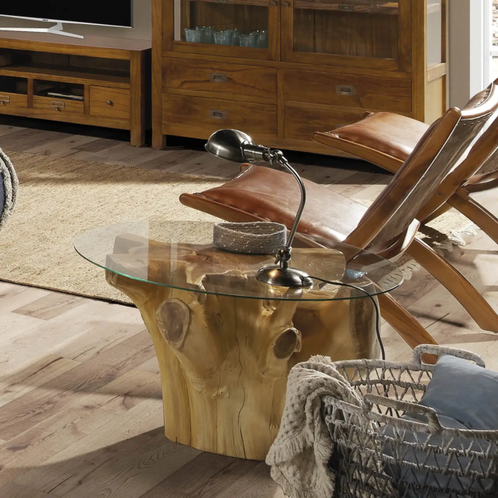 Table Basse Bois de Teck pour Salon : Cette table basse en bois de ...