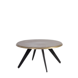Table Basse Aluminium Bronze Vieilli pour Salon Contemporain