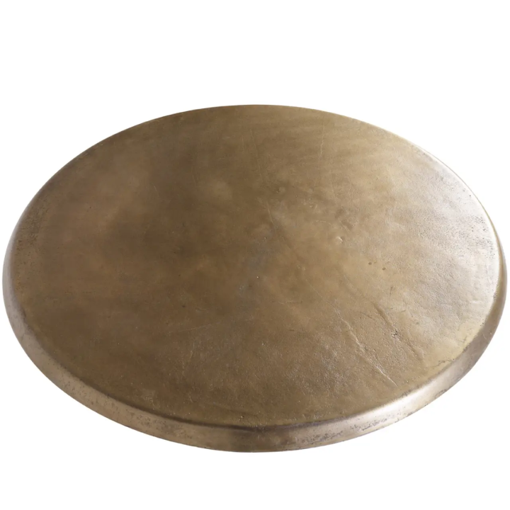 Table Basse Aluminium Bronze Vieilli pour Salon Contemporain en Boi...