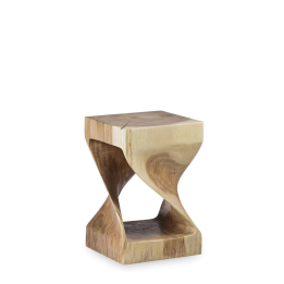 Table d'Appoint Carrées Bois Brut pour Salon Cette table d'appoint ...