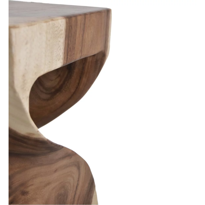 Table d'Appoint Carrées Bois Brut pour Salon Cette table d'appoint ...