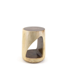 Table d'Appoint Rondes en Bois de Suar Courbé Cette table d'appoint...