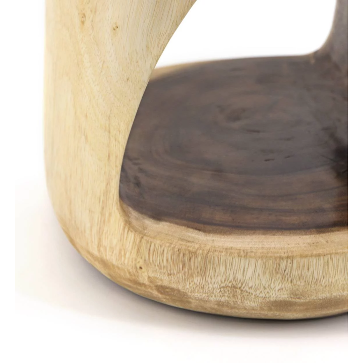 Table d'Appoint Rondes en Bois de Suar Courbé Cette table d'appoint...