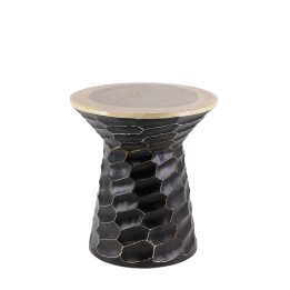 Table en Bois Massif avec Relief pour Salon Contemporain