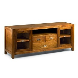 Meuble TV en Bois Massif pour Salon Contemporain.