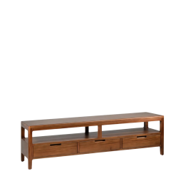 MEUBLE TV OPORTO 3 TIROIRS en bois contemporain avec style signature.