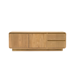 Meuble TV en bois 2 tiroirs 2 portes modern contemporain.