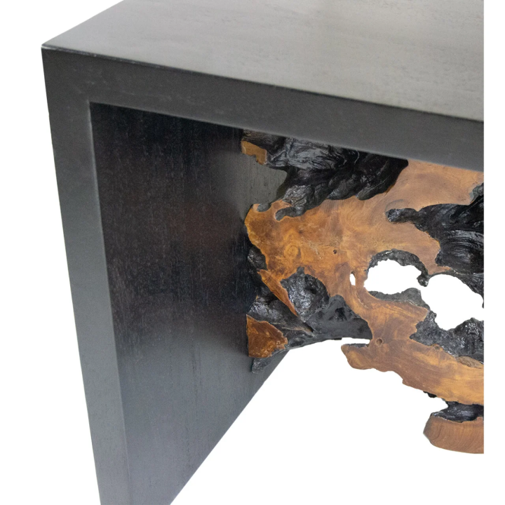 Table Basse Bois de Teck Organiques pour Salon Contemporain, signat...
