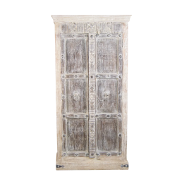 Armoire Sculptée 2 Portes en Bois Contemporaine pour Chambre