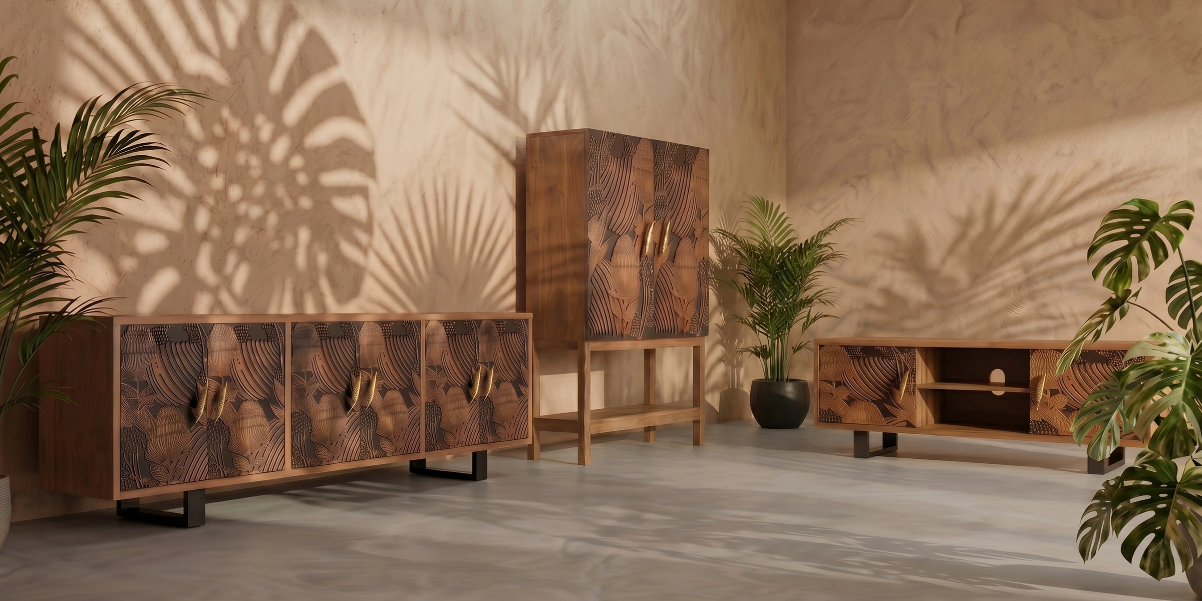 Meubles en bois massif sculpté – nouveautés ZOZZA