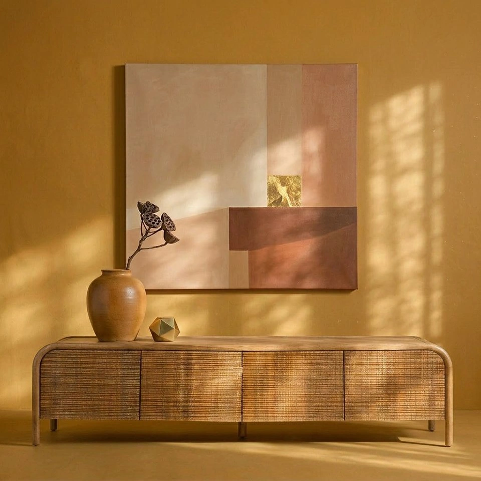 Meuble TV en bois massif sculpté – ZOZZA